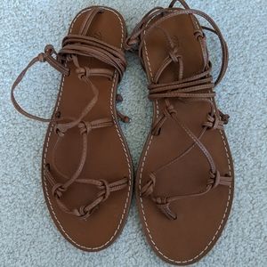 Madewell size 7.5 strappy sandals never worn